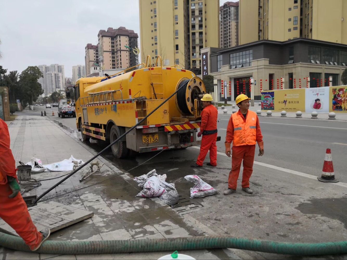 群英乡排污管道清淤-管道清洗